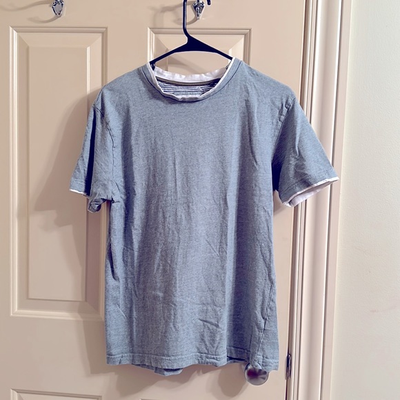 Men’s sea foam green striped T-shirt - Picture 1 of 2